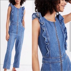Madewell Ruffle Jumpsuit size 6